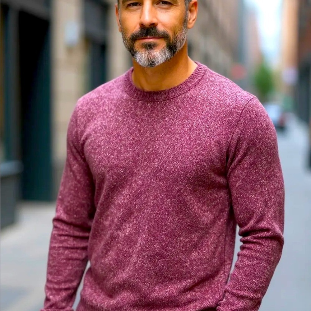 Carhartt Men's Burgundy Crewneck Sweater- Size XL